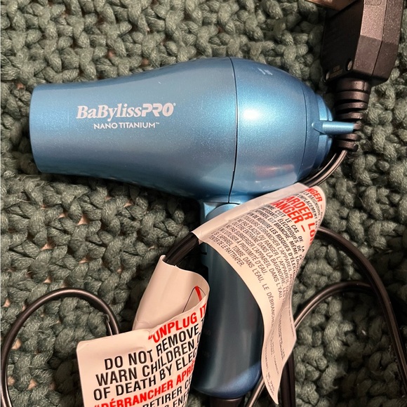 BaBylissPRO Nano Titanium Blue Travel Hair Dryer - Picture 6 of 6